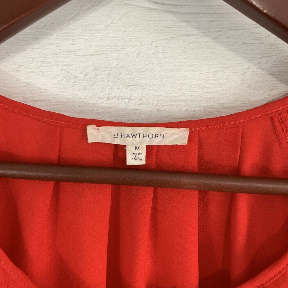 ⚜️ 4/$25 SALE! 41 Hawthorn Red Hidden Btn Blouse - Picture 3 of 8